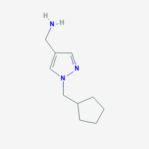 molecular formula C10H17N3 B1467991 [1-(cyclopentylmethyl)-1H-pyrazol-4-yl]methanamine CAS No. 1263211-01-3