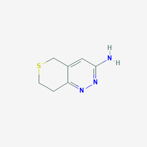 molecular formula C7H9N3S B1468015 5H,7H,8H-thiopyrano[4,3-c]pyridazin-3-amine CAS No. 1477950-22-3