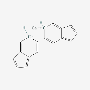 molecular formula C18H14Ca B14680171 calcium;5H-inden-5-ide CAS No. 38097-29-9