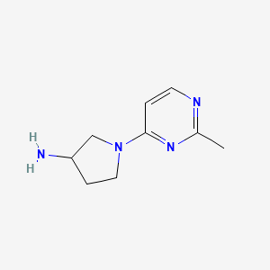 molecular formula C9H14N4 B1468022 1-(2-Methylpyrimidin-4-yl)pyrrolidin-3-amine CAS No. 1339332-59-0