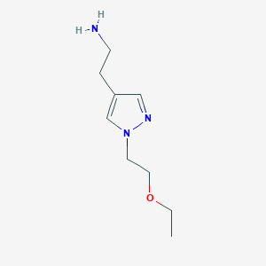 molecular formula C9H17N3O B1468033 2-[1-(2-ethoxyethyl)-1H-pyrazol-4-yl]ethan-1-amine CAS No. 1342488-66-7