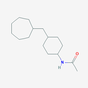 molecular formula C16H29NO B14680353 N-[4-(cycloheptylmethyl)cyclohexyl]acetamide CAS No. 37875-23-3