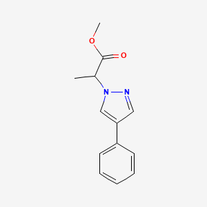 molecular formula C13H14N2O2 B1468037 methyl 2-(4-phenyl-1H-pyrazol-1-yl)propanoate CAS No. 1284476-72-7