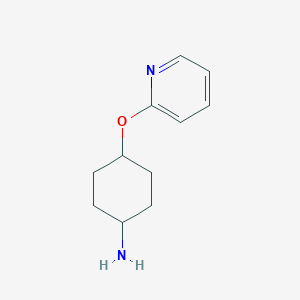 molecular formula C11H16N2O B1468041 Trans-4-(pyridin-2-yloxy)cyclohexanamine CAS No. 412290-10-9