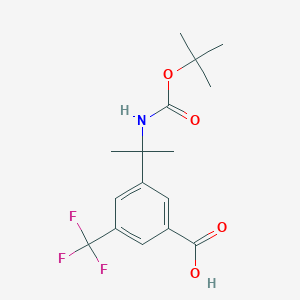 3-{1-[(Tert-butoxycarbonyl)amino]-1-methylethyl}-5-(trifluoromethyl)benzoic acid