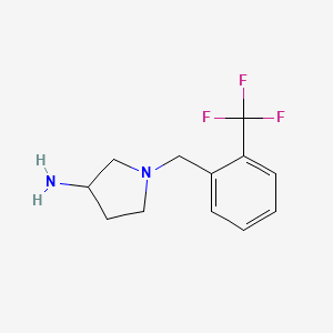 1-[[2-(Trifluoromethyl)phenyl]methyl]pyrrolidin-3-amine