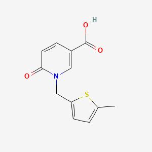1-[(5-Methylthiophen-2-yl)methyl]-6-oxo-1,6-dihydropyridine-3-carboxylic acid