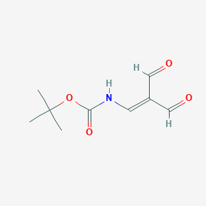 molecular formula C9H13NO4 B146806 tert-butyl N-(2-formyl-3-oxoprop-1-enyl)carbamate CAS No. 135305-09-8