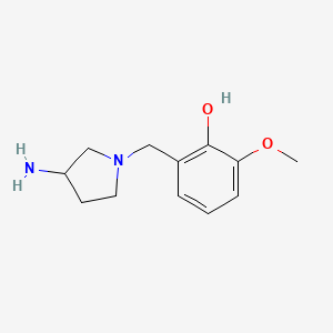 2-((3-Aminopyrrolidin-1-yl)methyl)-6-methoxyphenol