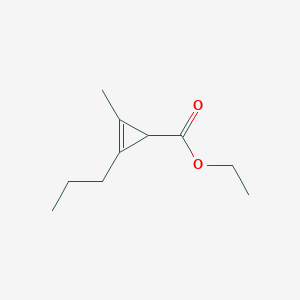 molecular formula C10H16O2 B14680637 Ethyl 2-methyl-3-propylcycloprop-2-ene-1-carboxylate CAS No. 30762-35-7