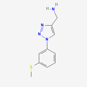 {1-[3-(methylsulfanyl)phenyl]-1H-1,2,3-triazol-4-yl}methanamine