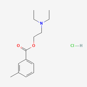 molecular formula C14H22ClNO2 B14680651 m-Toluic acid, 2-(diethylamino)ethyl ester, hydrochloride CAS No. 36904-07-1
