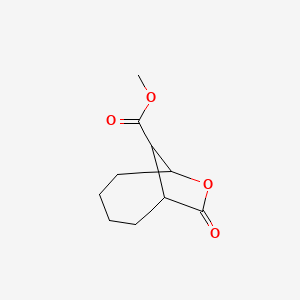 molecular formula C10H14O4 B14680680 Methyl 8-oxo-7-oxabicyclo[4.2.1]nonane-9-carboxylate CAS No. 37746-07-9