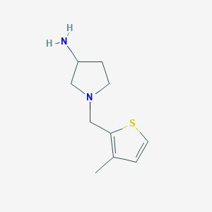 B1468071 1-[(3-Methylthiophen-2-yl)methyl]pyrrolidin-3-amine CAS No. 1250656-37-1