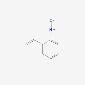 molecular formula C9H7N B14680721 Benzene, 1-ethenyl-2-isocyano- CAS No. 34325-85-4