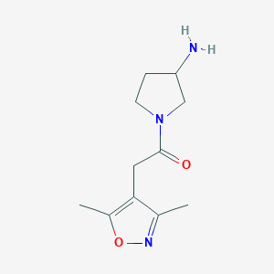 1-(3-Aminopyrrolidin-1-yl)-2-(3,5-dimethylisoxazol-4-yl)ethan-1-one