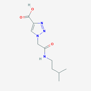 1-{[(3-methylbutyl)carbamoyl]methyl}-1H-1,2,3-triazole-4-carboxylic acid
