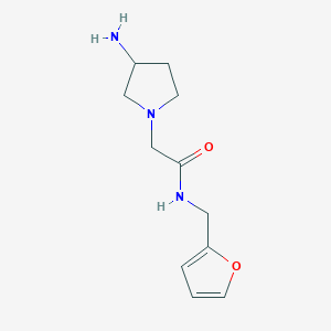 2-(3-aminopyrrolidin-1-yl)-N-[(furan-2-yl)methyl]acetamide
