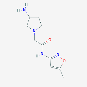 2-(3-aminopyrrolidin-1-yl)-N-(5-methyl-1,2-oxazol-3-yl)acetamide