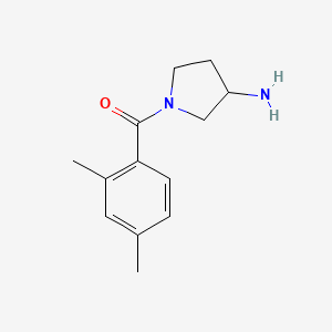 molecular formula C13H18N2O B1468087 1-(2,4-Dimethylbenzoyl)pyrrolidin-3-amine CAS No. 1247363-36-5