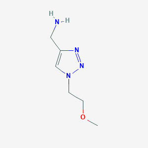 molecular formula C6H12N4O B1468089 [1-(2-methoxyethyl)-1H-1,2,3-triazol-4-yl]methanamine CAS No. 1250740-93-2