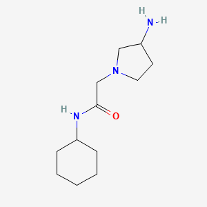 2-(3-aminopyrrolidin-1-yl)-N-cyclohexylacetamide