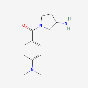 molecular formula C13H19N3O B1468093 1-[4-(Dimethylamino)benzoyl]pyrrolidin-3-amine CAS No. 1284864-27-2