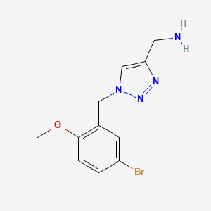 {1-[(5-bromo-2-methoxyphenyl)methyl]-1H-1,2,3-triazol-4-yl}methanamine