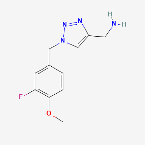 (1-(3-fluoro-4-methoxybenzyl)-1H-1,2,3-triazol-4-yl)methanamine