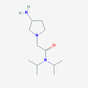 molecular formula C12H25N3O B1468110 2-(3-aminopyrrolidin-1-yl)-N,N-diisopropylacetamide CAS No. 1248262-64-7