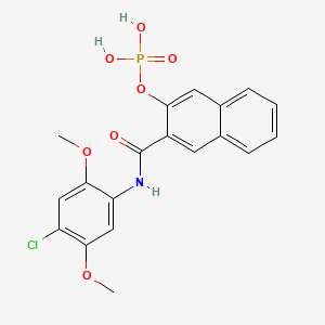 molecular formula C19H17ClNO7P B14681102 N-(4-Chloro-2,5-dimethoxyphenyl)-3-(phosphonooxy)naphthalene-2-carboxamide CAS No. 32179-67-2
