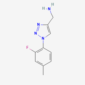 [1-(2-fluoro-4-methylphenyl)-1H-1,2,3-triazol-4-yl]methanamine