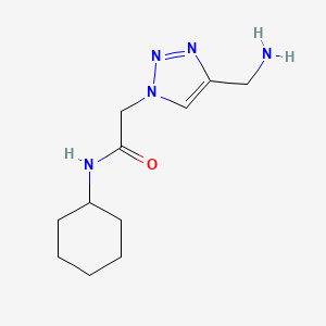 2-[4-(aminomethyl)-1H-1,2,3-triazol-1-yl]-N-cyclohexylacetamide