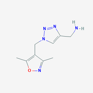 {1-[(3,5-dimethyl-1,2-oxazol-4-yl)methyl]-1H-1,2,3-triazol-4-yl}methanamine