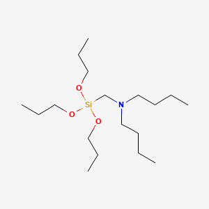 molecular formula C18H41NO3Si B14681152 N-butyl-N-(tripropoxysilylmethyl)butan-1-amine CAS No. 35501-21-4
