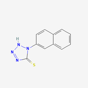 molecular formula C11H8N4S B14681180 1-Naphthalen-2-yl-1H-tetrazole-5-thiol CAS No. 38560-12-2
