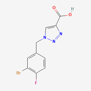 1-[(3-bromo-4-fluorophenyl)methyl]-1H-1,2,3-triazole-4-carboxylic acid