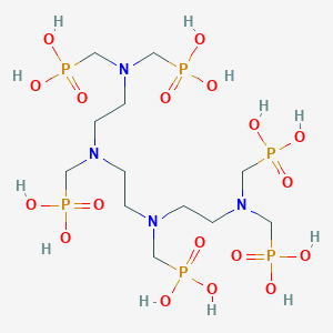 molecular formula C12H36N4O18P6 B146812 (Ethane-1,2-diylbis(((phosphonomethyl)imino)ethane-2,1-diylnitrilobis(methylene)))tetrakisphosphonic acid CAS No. 36475-52-2