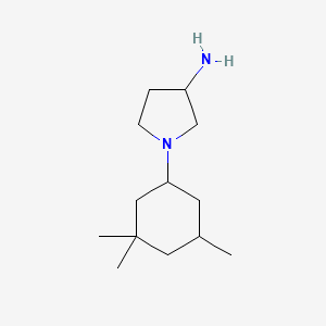 1-(3,3,5-Trimethylcyclohexyl)pyrrolidin-3-amine