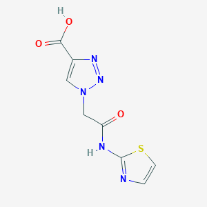 1-{[(1,3-thiazol-2-yl)carbamoyl]methyl}-1H-1,2,3-triazole-4-carboxylic acid