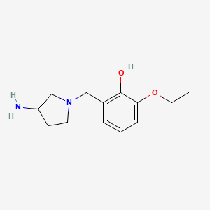 2-((3-Aminopyrrolidin-1-yl)methyl)-6-ethoxyphenol