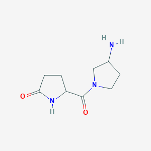 5-(3-Aminopyrrolidine-1-carbonyl)pyrrolidin-2-one