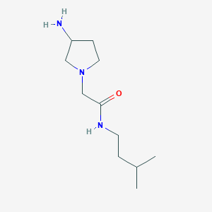 2-(3-aminopyrrolidin-1-yl)-N-(3-methylbutyl)acetamide