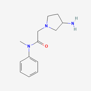 molecular formula C13H19N3O B1468131 2-(3-aminopyrrolidin-1-yl)-N-methyl-N-phenylacetamide CAS No. 1897745-79-7