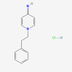 molecular formula C13H15ClN2 B14681315 Pyridine, 1,4-dihydro-4-imino-1-phenethyl-, monohydrochloride CAS No. 33263-00-2