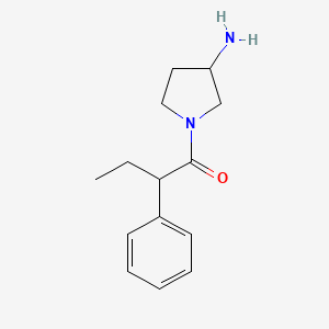 molecular formula C14H20N2O B1468132 1-(3-Aminopyrrolidin-1-yl)-2-phenylbutan-1-one CAS No. 1460231-22-4