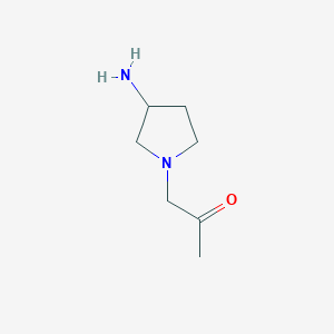 molecular formula C7H14N2O B1468133 1-(3-Aminopyrrolidin-1-yl)propan-2-one CAS No. 1248815-30-6