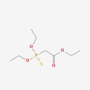 molecular formula C8H17O4PS B14681346 Acetic acid, (diethoxyphosphinothioyl)-, ethyl ester CAS No. 34159-44-9