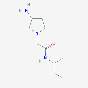 molecular formula C10H21N3O B1468135 2-(3-aminopyrrolidin-1-yl)-N-(butan-2-yl)acetamide CAS No. 1249552-28-0