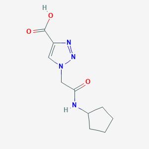molecular formula C10H14N4O3 B1468136 1-[(cyclopentylcarbamoyl)methyl]-1H-1,2,3-triazole-4-carboxylic acid CAS No. 1267197-10-3